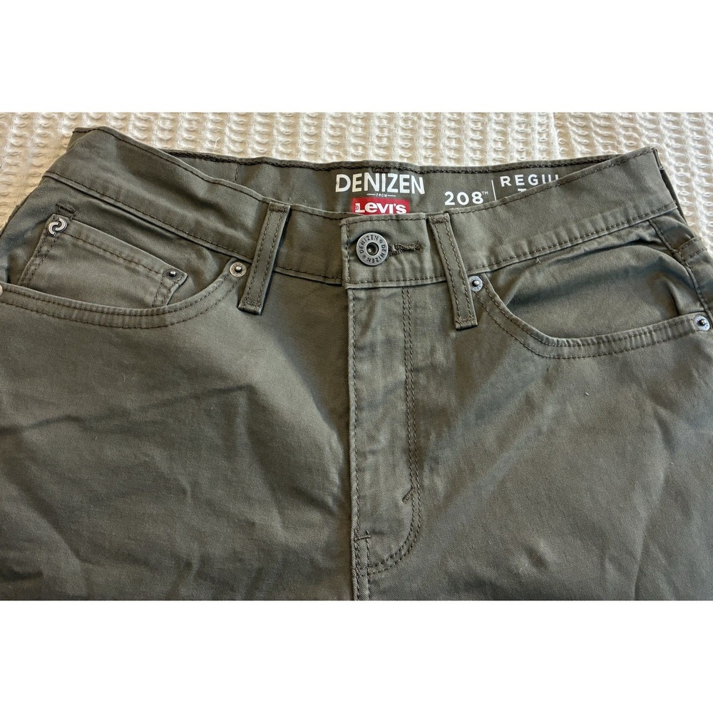 Levi's Denizen 208 Regular Taper Fit Pants,Men's Size 29X32,‎ Green